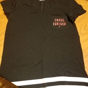 EUC VS PINK V neck Cardinals Tee XS
